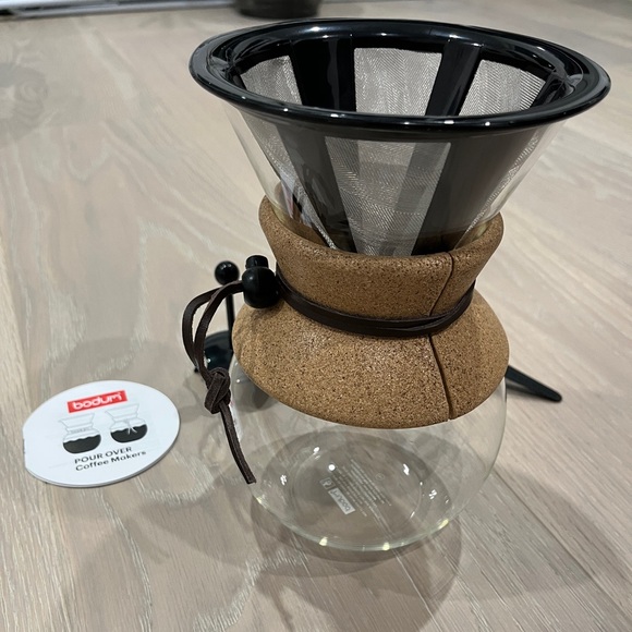 Bodum 8-Cup Glass Pour Over Coffee Maker with Stainless Steel Filter. New no box - Picture 5 of 8